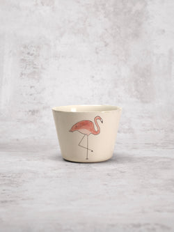 Tasse à thé Flamingo Front-TASSE À THÉ-Three Seven Paris- Ceramic Plates, Platters, Bowls, Coffee Cups. Animal Designs, Zebra, Flamingo, Elephant. Graphic Designs and more.