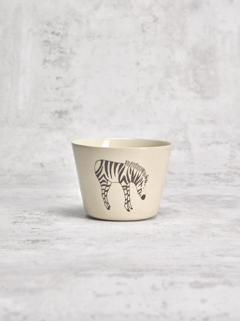 Tasse à thé Zebra Profil-TASSE À THÉ-Three Seven Paris- Ceramic Plates, Platters, Bowls, Coffee Cups. Animal Designs, Zebra, Flamingo, Elephant. Graphic Designs and more.