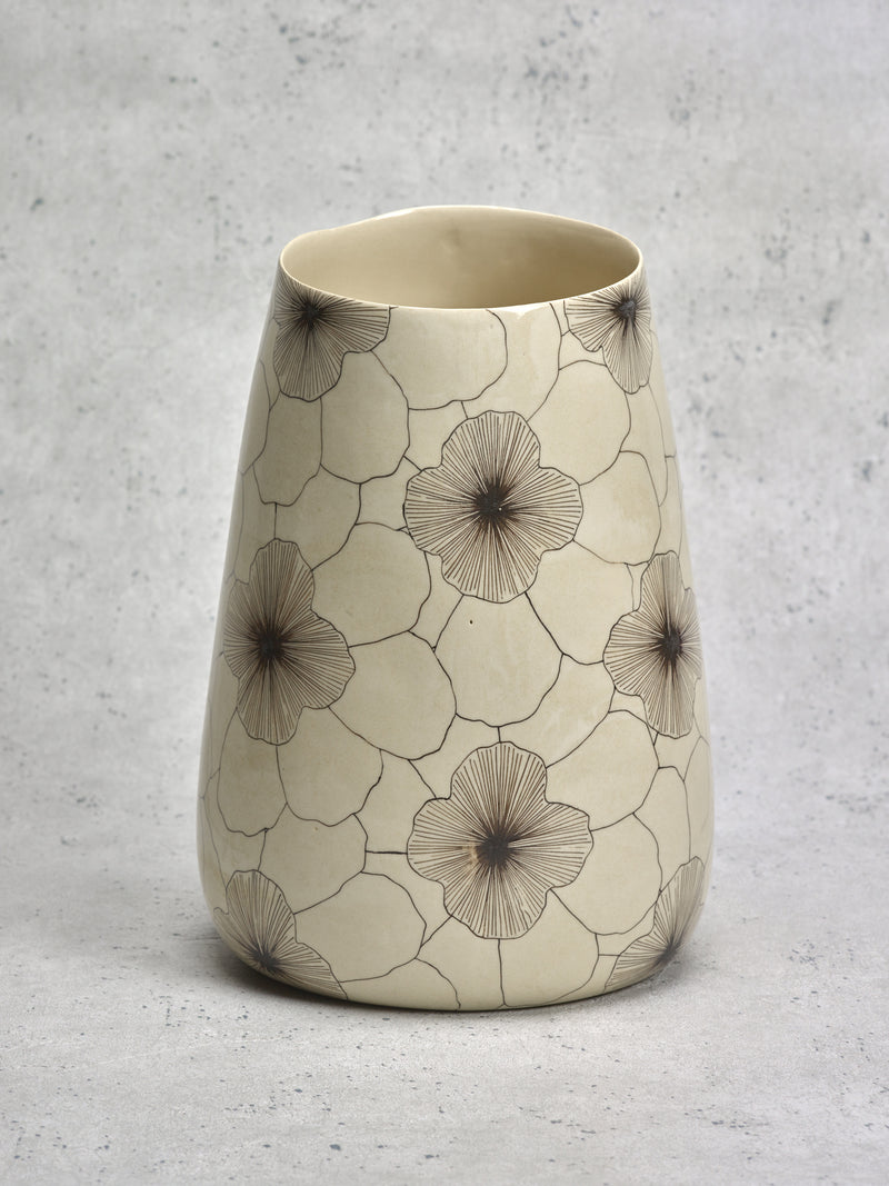 Vase XL Flowers 1-VASE XL-Three Seven Paris- Ceramic Plates, Platters, Bowls, Coffee Cups. Animal Designs, Zebra, Flamingo, Elephant. Graphic Designs and more.